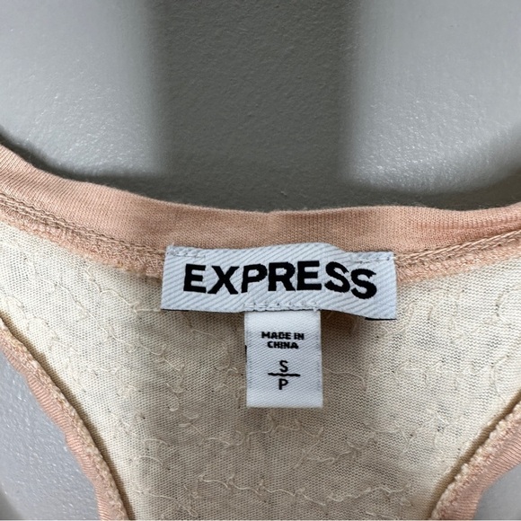 Express striped lace racer back tank top - Picture 2 of 6